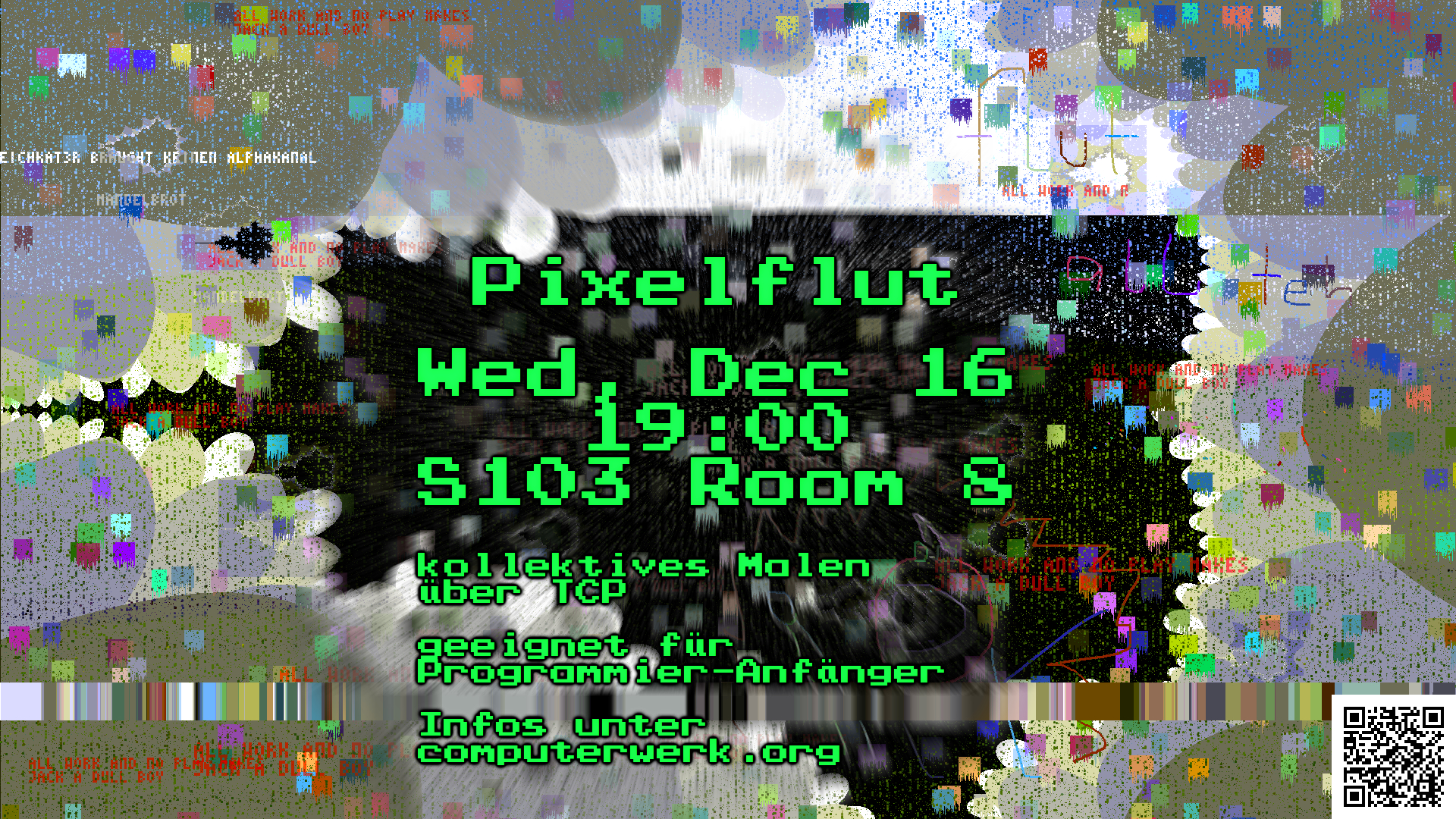 Plakat zum Pixelflut-Event 2015